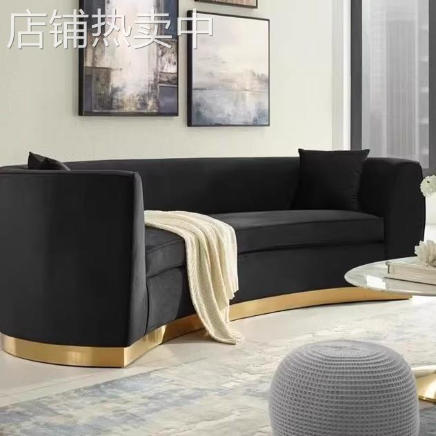 北欧轻奢沙发现代简约客厅咖啡馆商场民宿酒店会所单双三人沙发