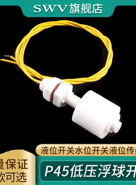 P45低压浮球开关 PP塑料小型浮球开关液位开关水位开关液位传感器
