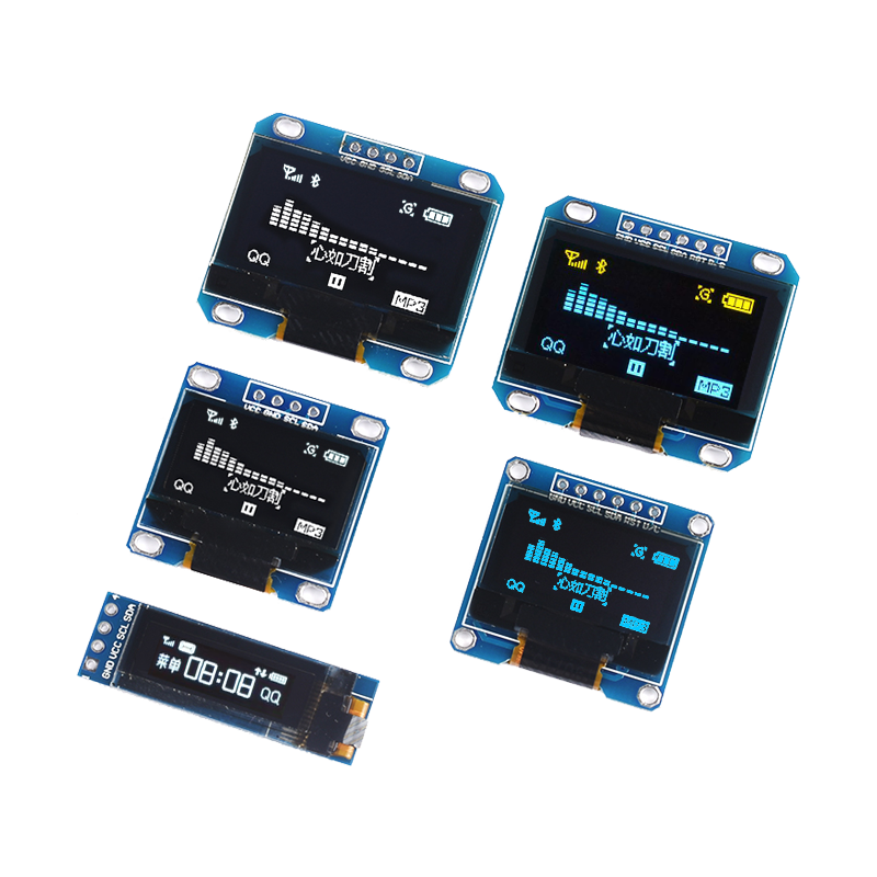 0.96寸OLED显示屏模块0.91 1.3 1.54寸12864液晶屏4/6/7针IIC/SPI