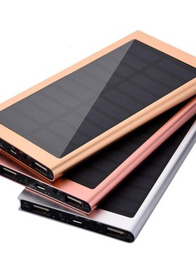 Ultra Thin 20000mah Portable Solar Power Bank External Batte