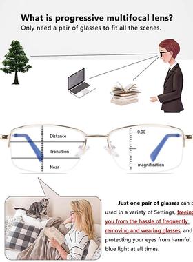 Progressive Multifocus Computer Reading Glasses Blue Light B