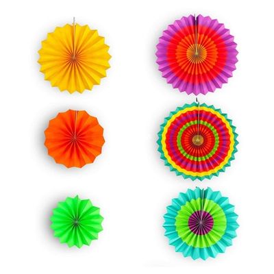 Mexican holiday party decoration supplies paper fan flower s