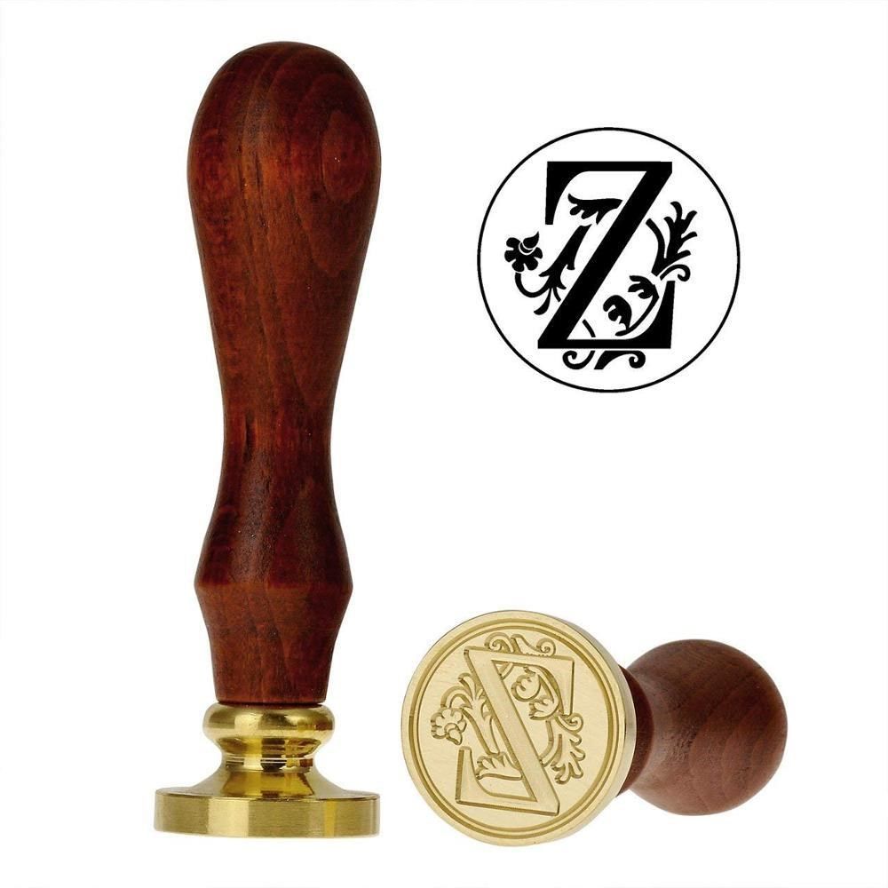letter wax seal stamp vintage european envelope sealing wood