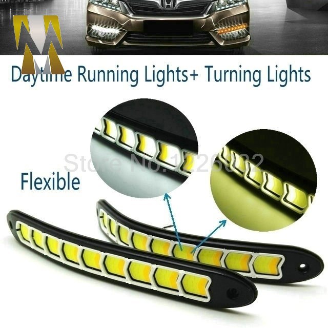 flexible white daytime running light urn lights led cob day