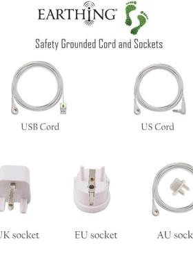 Earthing UK Socket with 2 grounding cord for earthing shee