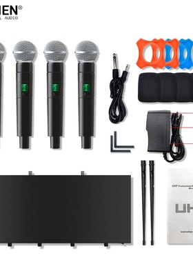 handheld microphone wireless systems UHF4 channel lapel con