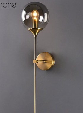 Modern Glass Wall Lamp Gold Led Wall Light Fixtures for Home