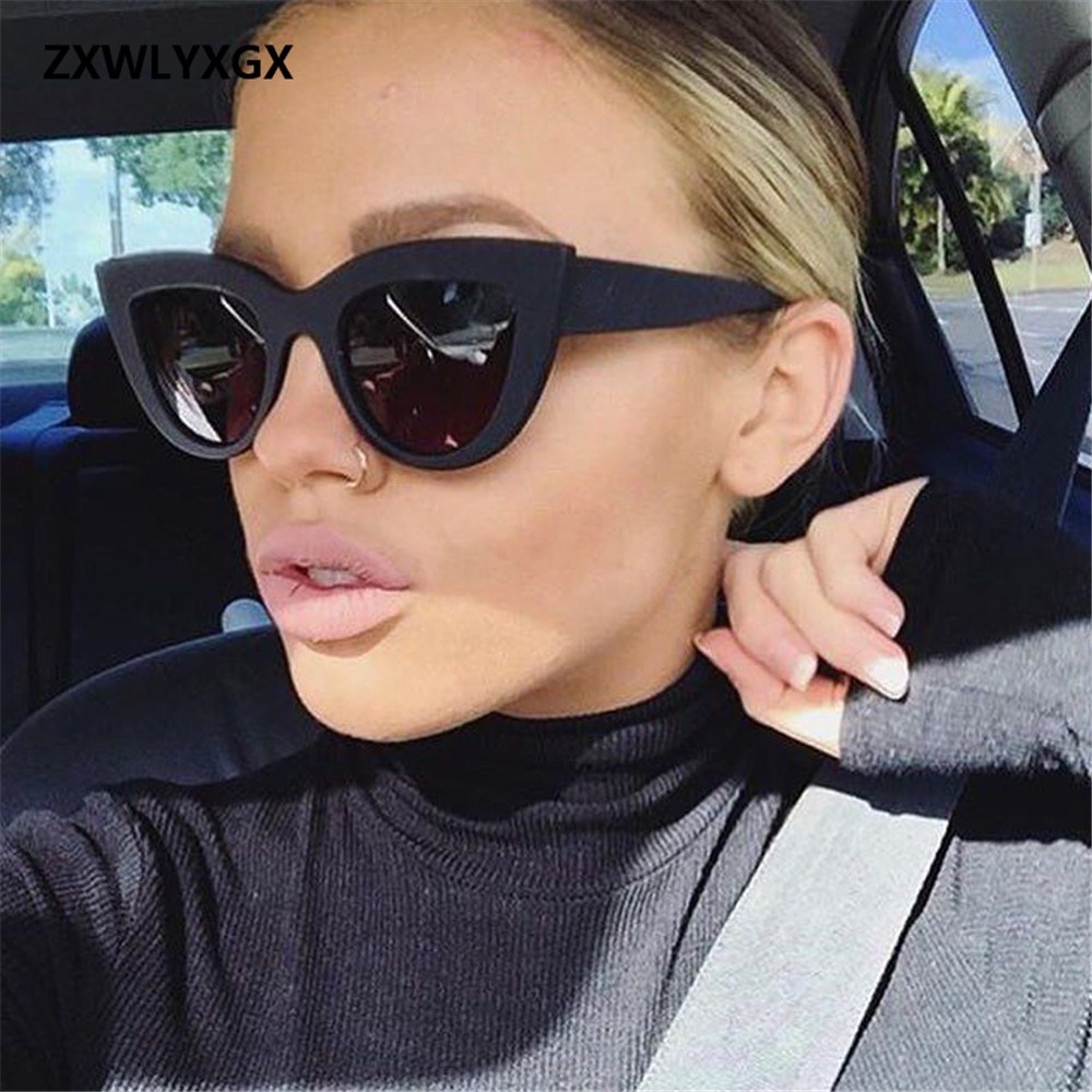 ZXWLYXGX 2018 New Sunglasses Retro Cat Eye Sunglasses Lady