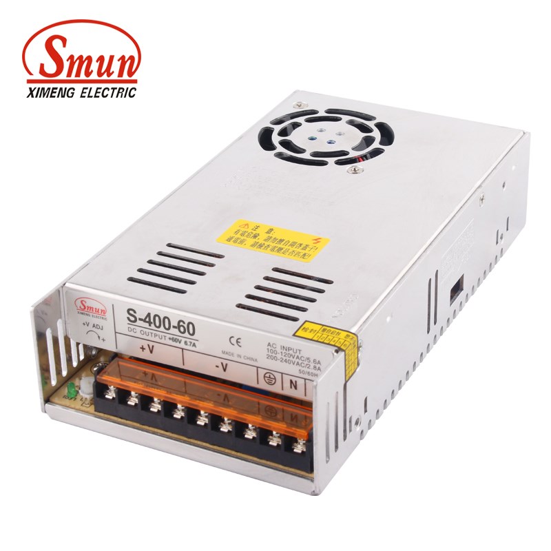 N S-400-60 110V/220VAC Input PS 400W 60V 6.7A Output Switchi