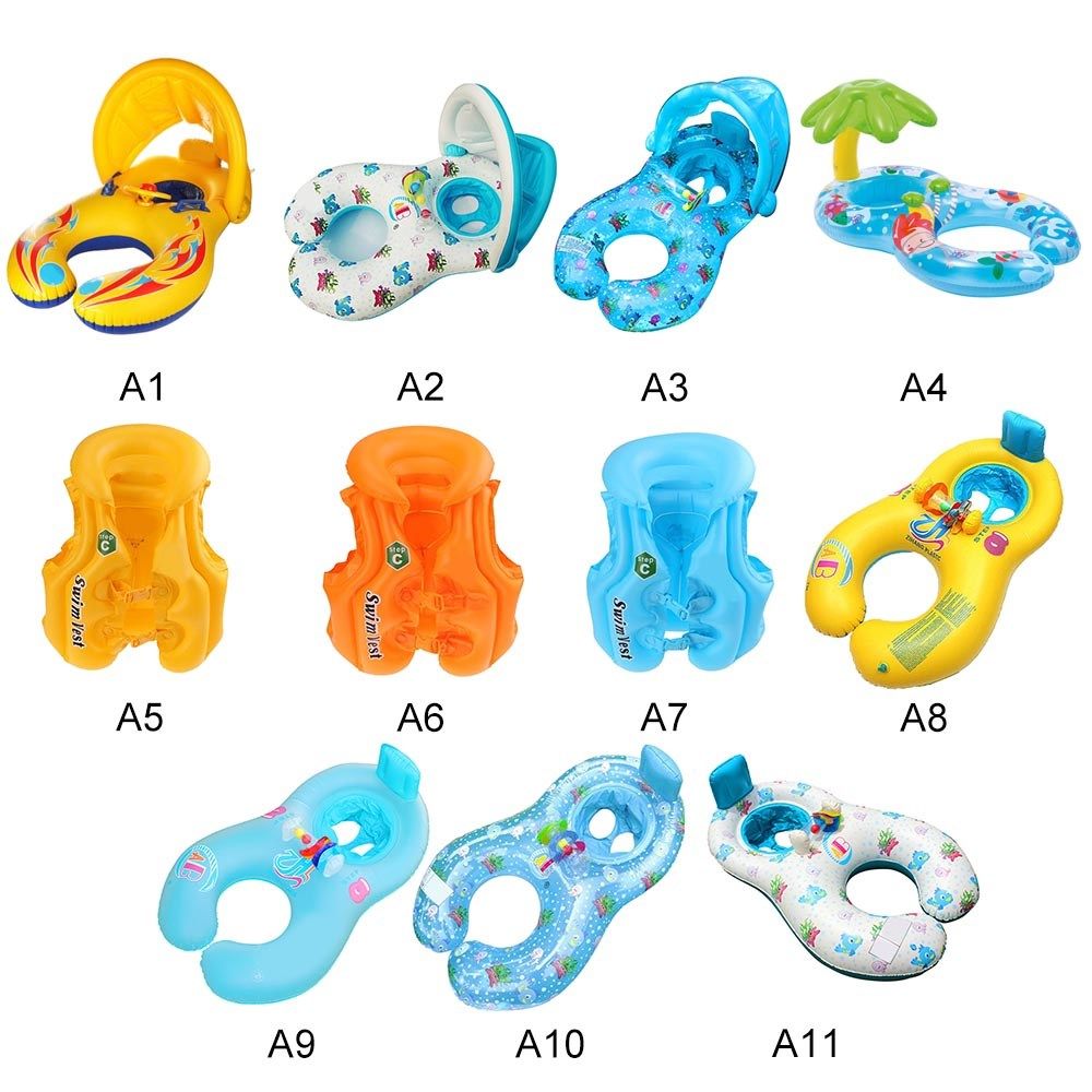 mother child inflatable ring swimming circle baby float inf