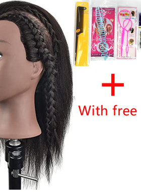 Afro Mannequin Head With Hair for Braiding Cornrow Practice