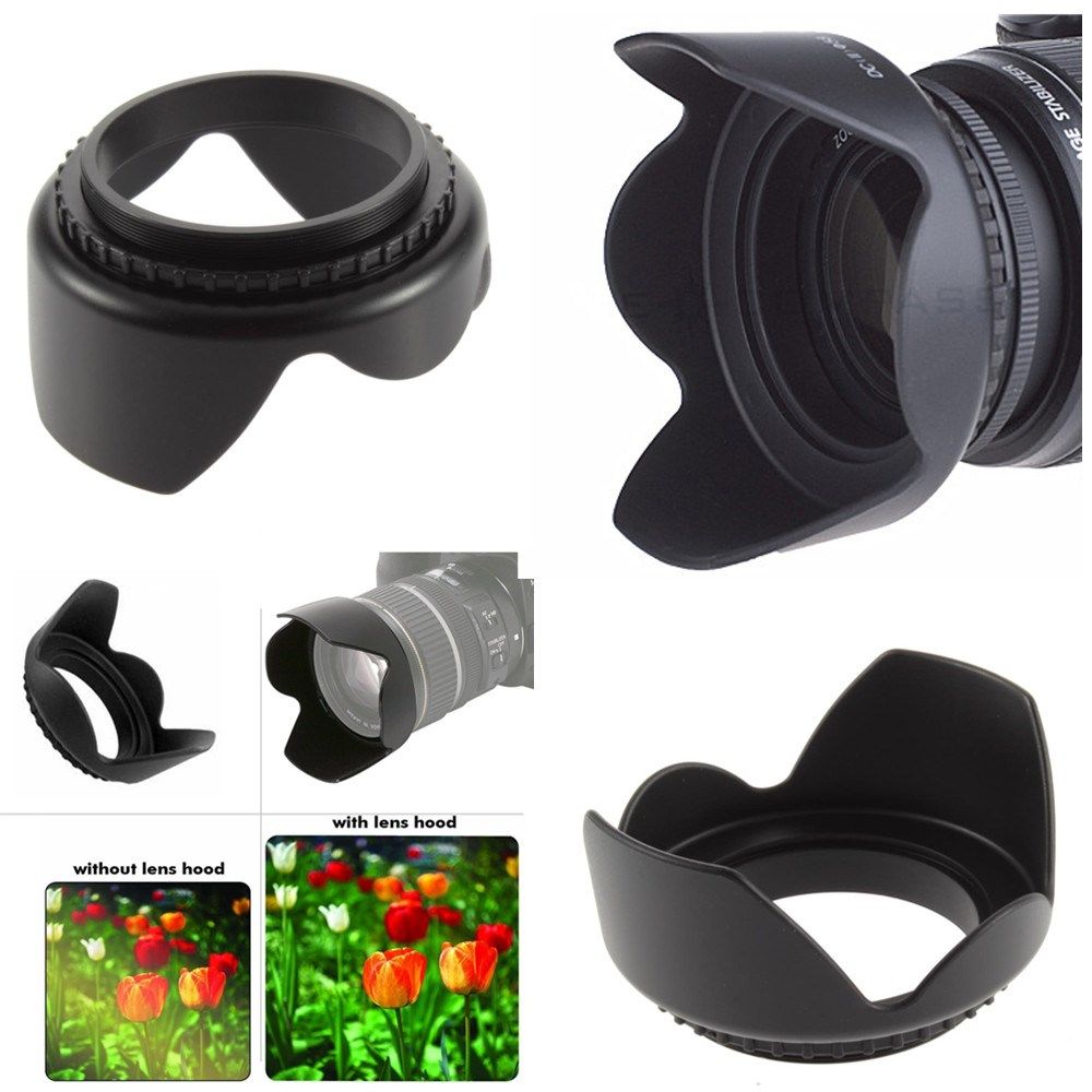 55mm flower camera lens hood for nikon d3400 d3500 d5600 d7