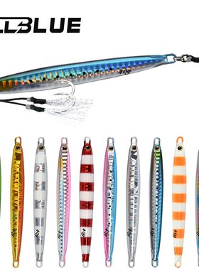 ALLBLE SLOWER Long Metal Jig Fishing Lure Slow Cast Jigging