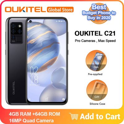 OUKITEL C21 6.4'' FHD+ 4GB 64GB Android 10.0 Helio P60 Octa