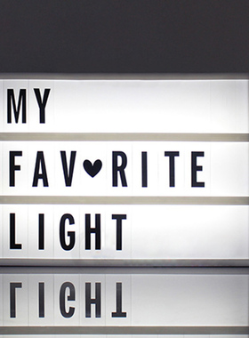 A6 Creative Cinema LED  Porch Light Up Sign Box Lightbox Mes