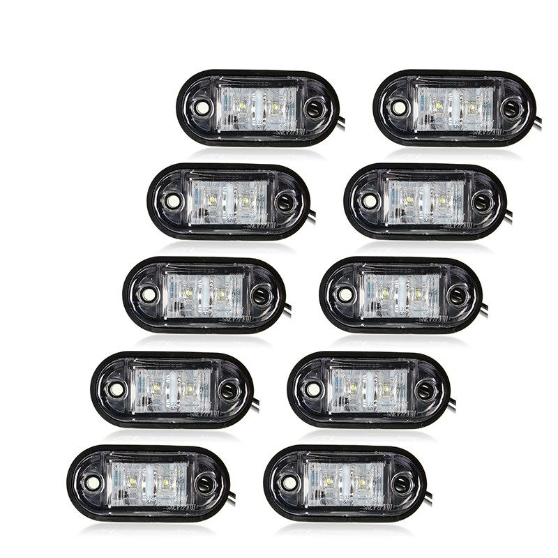 10pcs  warning light led diode light oval clearance trailer