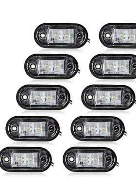 10PCS  Warning Light LED Diode Light Oval Clearance Trailer