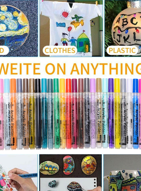Painting Supplies Acrylic Paint Marker Pen 28 Colors/set Art