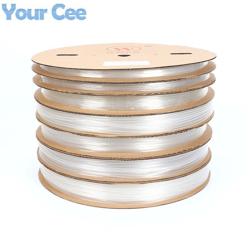 a roll 100m heatshrink heat shrink tube clear transparent 5m