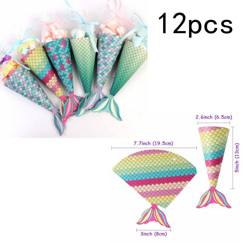 paper candy box mermaid favor bag baby shower gift box birth