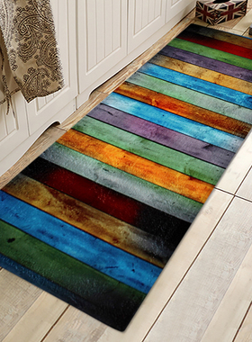 Flannel Entrance Rug Strong Water Absorb Decorative Carpet I