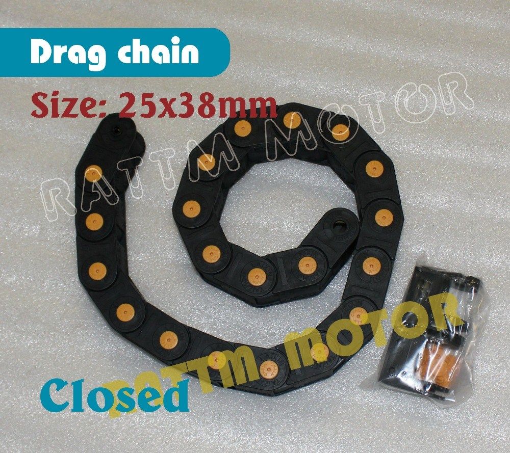 1m  total clo type 25 x 38mm cable drag chain wire carrier w