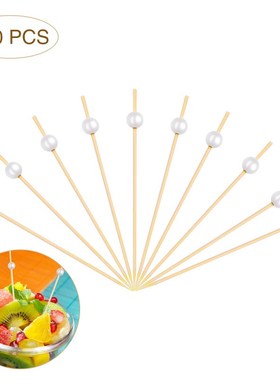 12cm 100 PCS Wooden Toothpick Cocktail Food Skewer Picks Fru