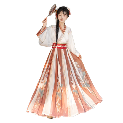 晋制齐腰襦裙中国风改良日常春夏