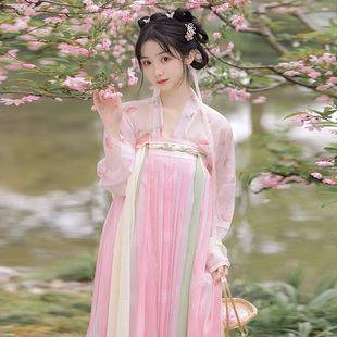 妃亦坊原创汉服女 唐制齐胸襦裙印花春夏中国风仙气日常 桃小柒
