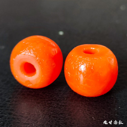 藏传天然老甘南红单株文玩配珠