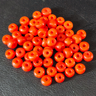 天然原矿老南红玛瑙隔珠单株老型满色满肉老甘红文玩配珠散珠DIY