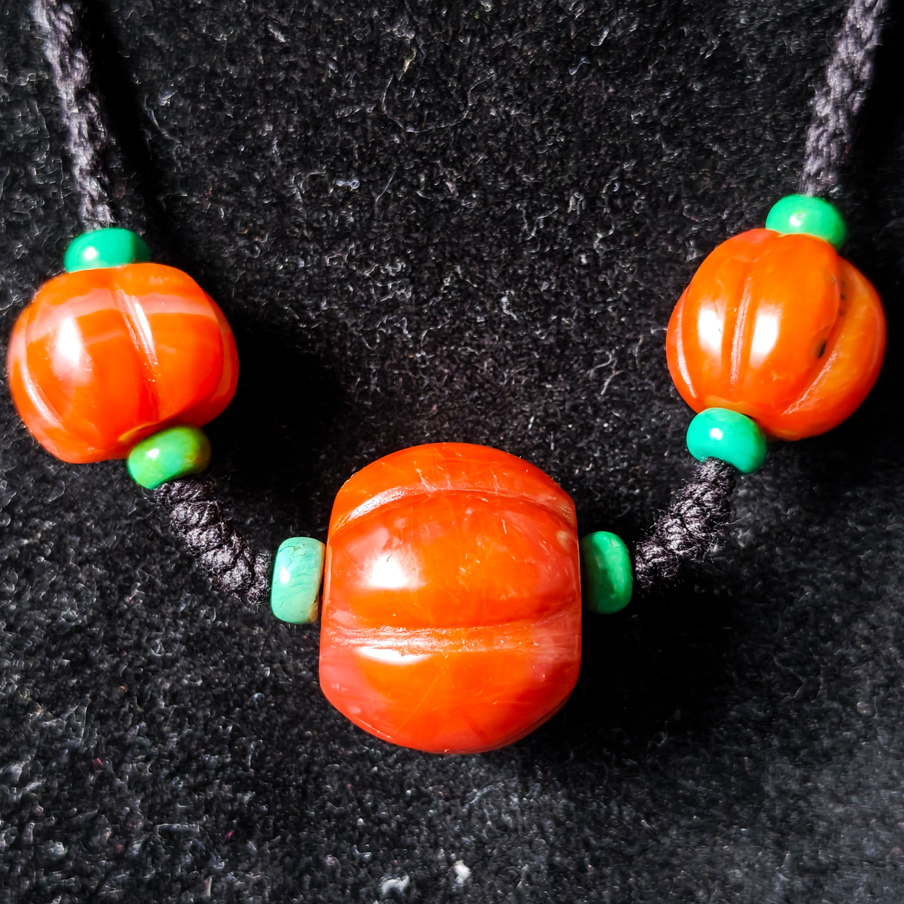 原矿天然老南红玛瑙南瓜桶珠吊坠保真保山料文玩收藏手串项链配珠