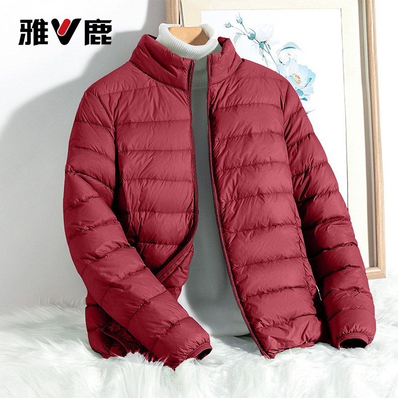 雅鹿轻薄羽绒服女短款秋冬新款图片