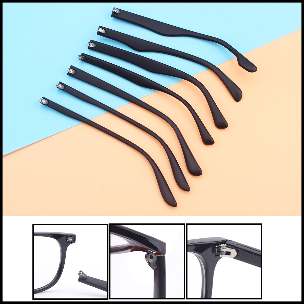 TR90金属双牙眼镜腿1对牙间距1.5