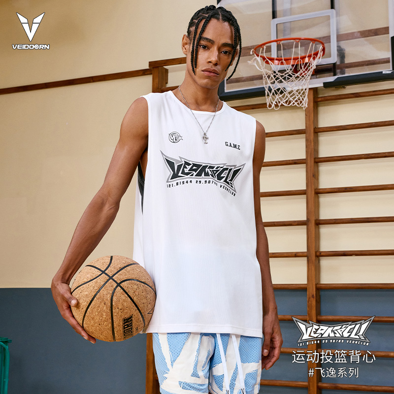 维动背心飞逸投篮服T恤男美式