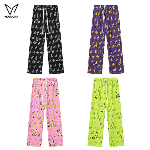 维动派对花裤子九分男春夏薄款美