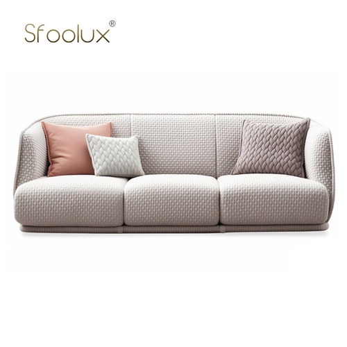 Sfoolux海绵否菱形刺绣休闲沙发