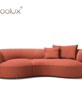 Sfoolux北欧创意弧形艺术设计样板间Siwa Sofa客厅休息布艺沙发