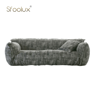 Sfoolu北欧轻奢艺术全软包客厅阳台休闲NUVOLA 12多人沙发