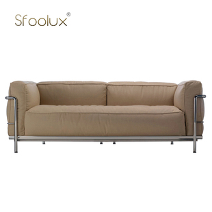 Sfoolux意式极简lc3 poltrona别墅样板间客厅现代休闲布艺沙发