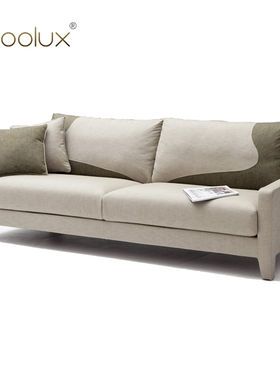 Sfoolux沙发DADASOFA意式休闲客厅会谈三人位布艺直排沙发