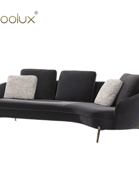 Sfoolux意式极简设计师设计轻奢艺术风 ORBIS 微弧形客厅布艺沙发