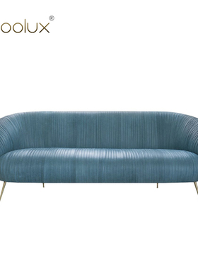 Sfoolux意式轻奢创意泡芙褶皱皮艺休闲沙发 Souffle双人位沙发