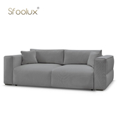 Sfoolu北欧轻奢极简样本客厅阳台休闲EZECHIEL双人全软包布艺沙发
