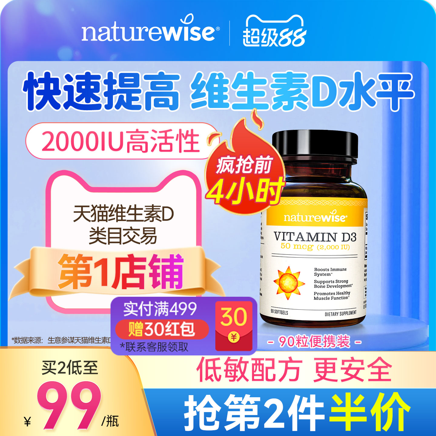 naturewise2000iu维生素d图片