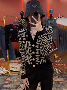 高级感针织开 衫女短款春秋薄款2025年新款小香风小个子毛衣外套