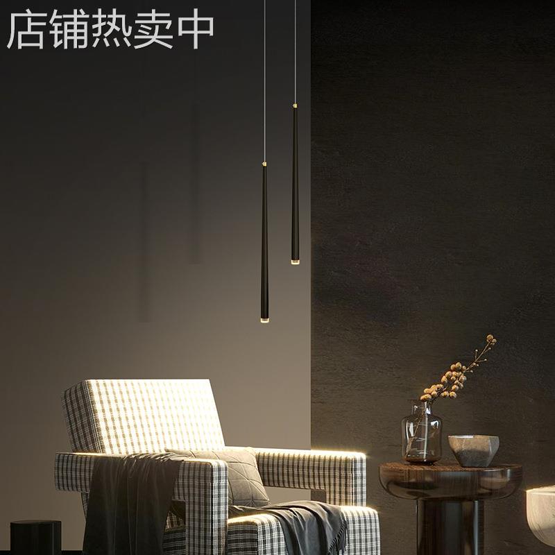 全铜轻奢后现代简约餐厅吊灯北欧创意个性吧台样板间主卧床头吊灯