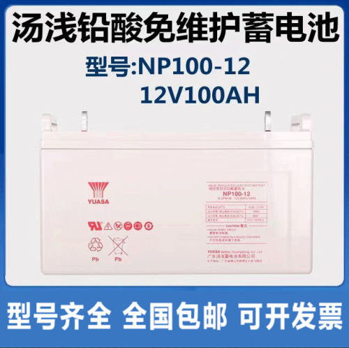 汤浅铅酸蓄电池NP100-1212V100AH太阳能UPS免维护直流屏消防应急