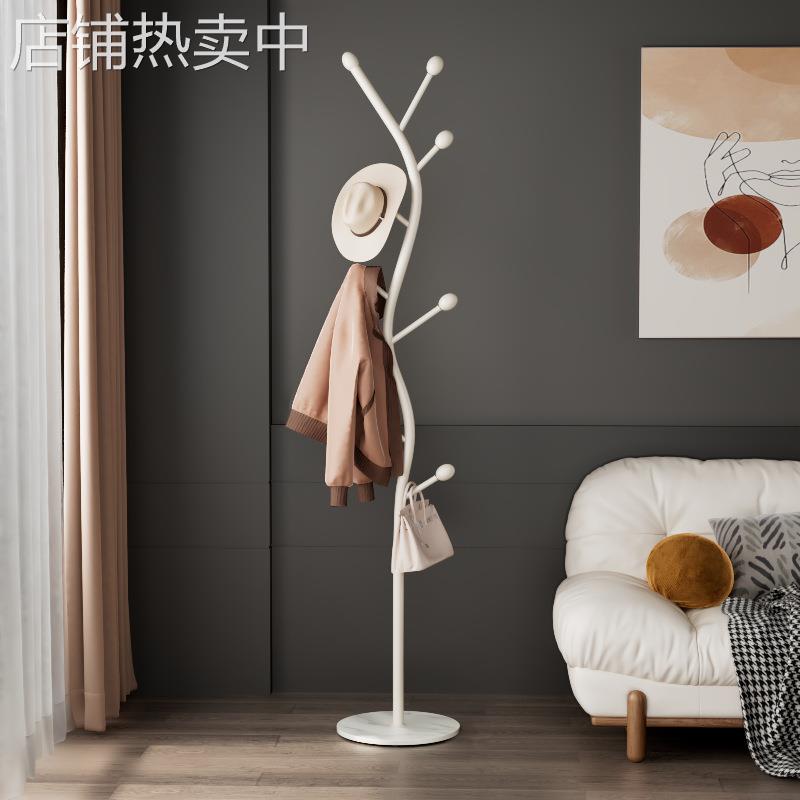 简约款省空间门厅立式衣架鱼骨落地式衣帽架奶油风家用卧室挂衣架