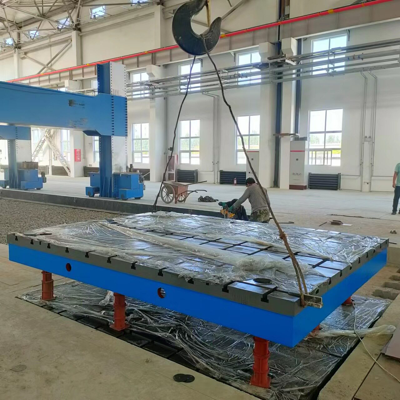 铸铁平台焊接T型槽划线平板装配测量铸铁研磨工作台开槽划线平台